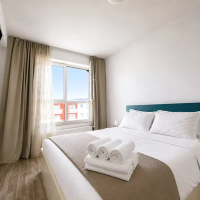 Fireplace & View | Brasov Altipiani Apartments